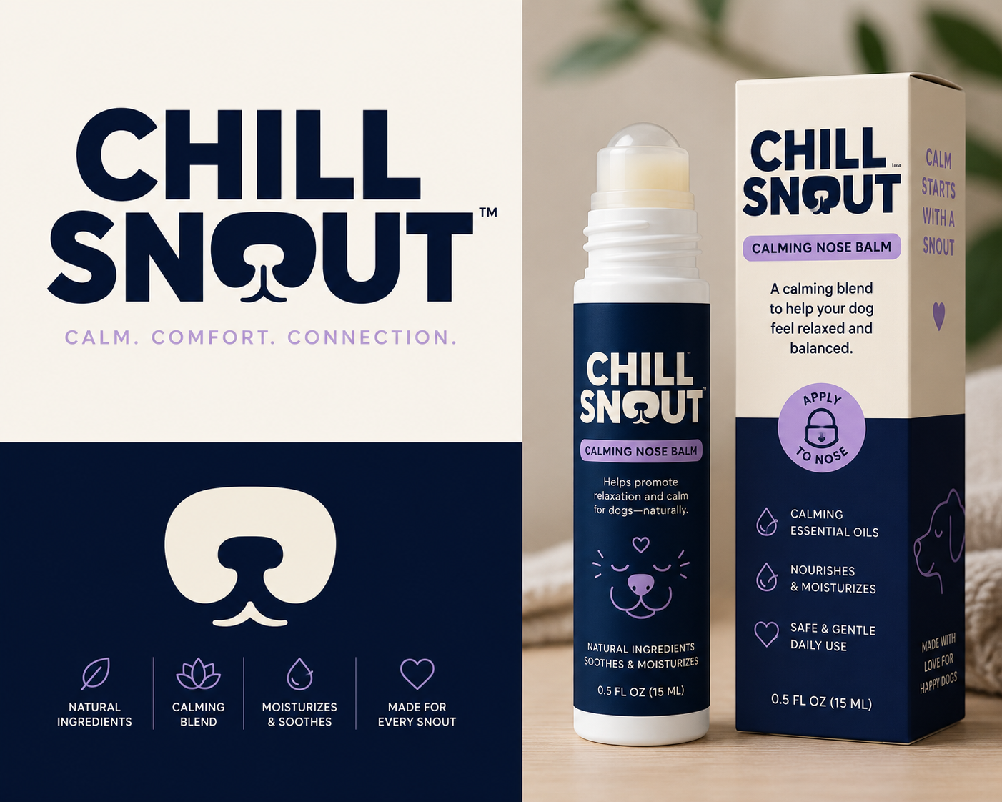 Chill Snout calming nose balm product mockup